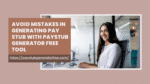 Paystub generator free