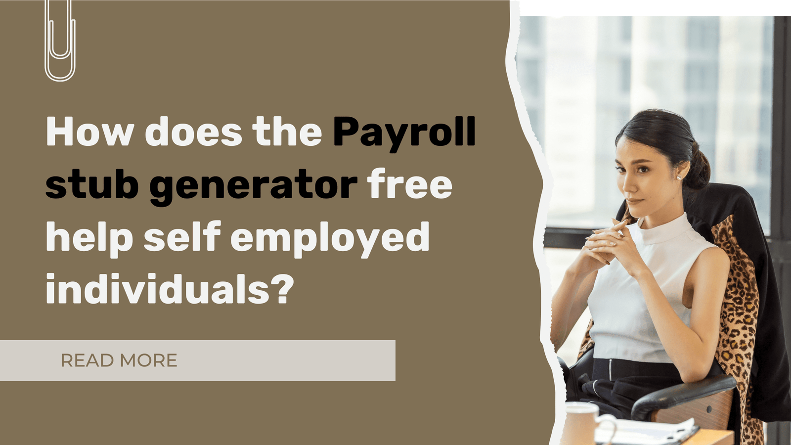How does the Payroll stub generator free help self employed individuals?
